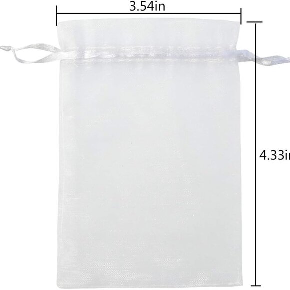 50pcs Organza Bags-Mix Color 3.54''x4.33''9x11cm Satin Drawstring Organza Pouch - Picture 2 of 7